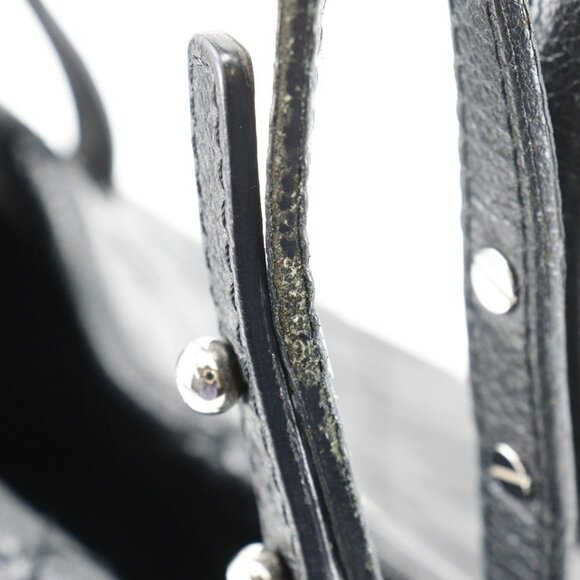 CHANEL Black Leather Coco Mark Tote Bag - Picture 8 of 12